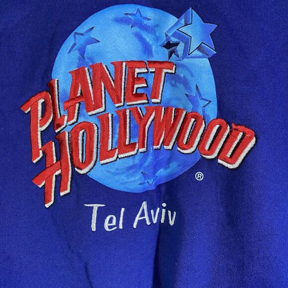 Vintage Planet Hollywood Crewneck Sweatshirt Tel Aviv Israel Men XL Made in USA